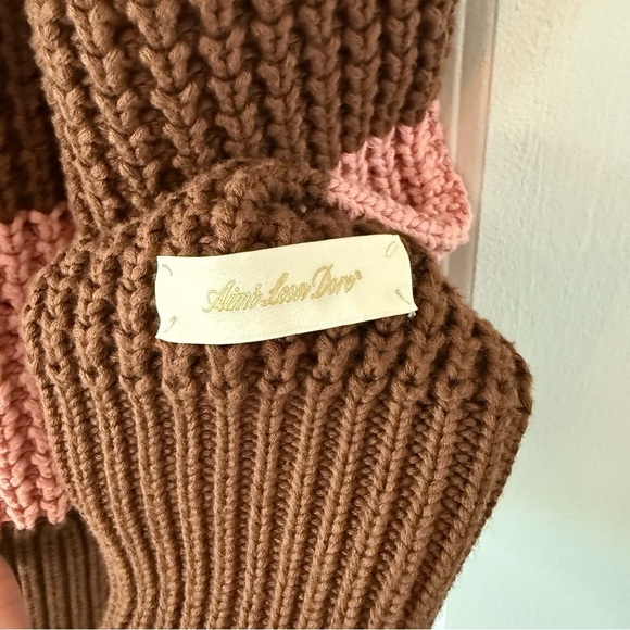 AIME LEONE DORE Chunky Striped Knit Crewneck Sweater - Picture 5 of 9